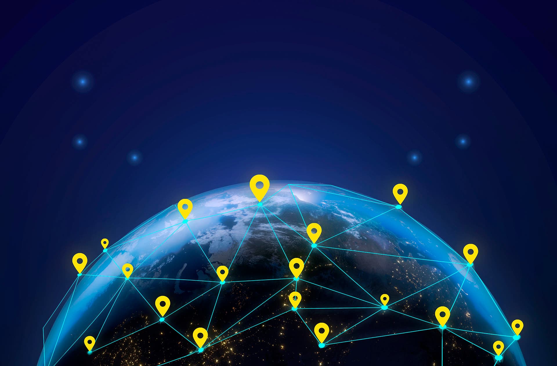 YouFynd visual showing a connected global discovery network